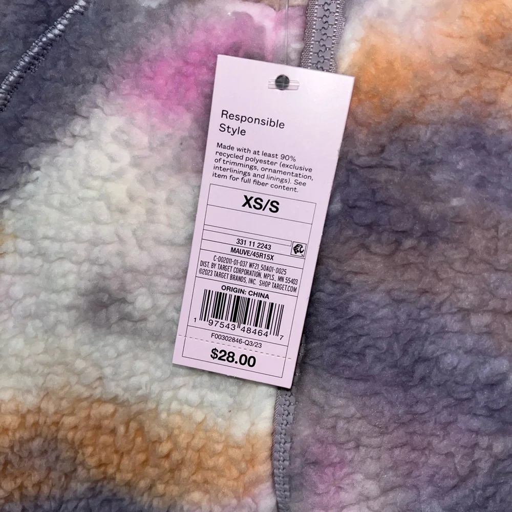 Plush Lavender Multi-Color Sherpa Zip Hoodie - Women - Picture 9 of 11